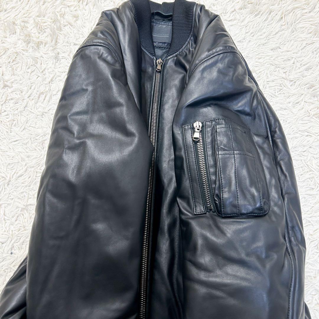 超美品✨ DIESEL BLACK GOLD ラムレザー MA-1 52