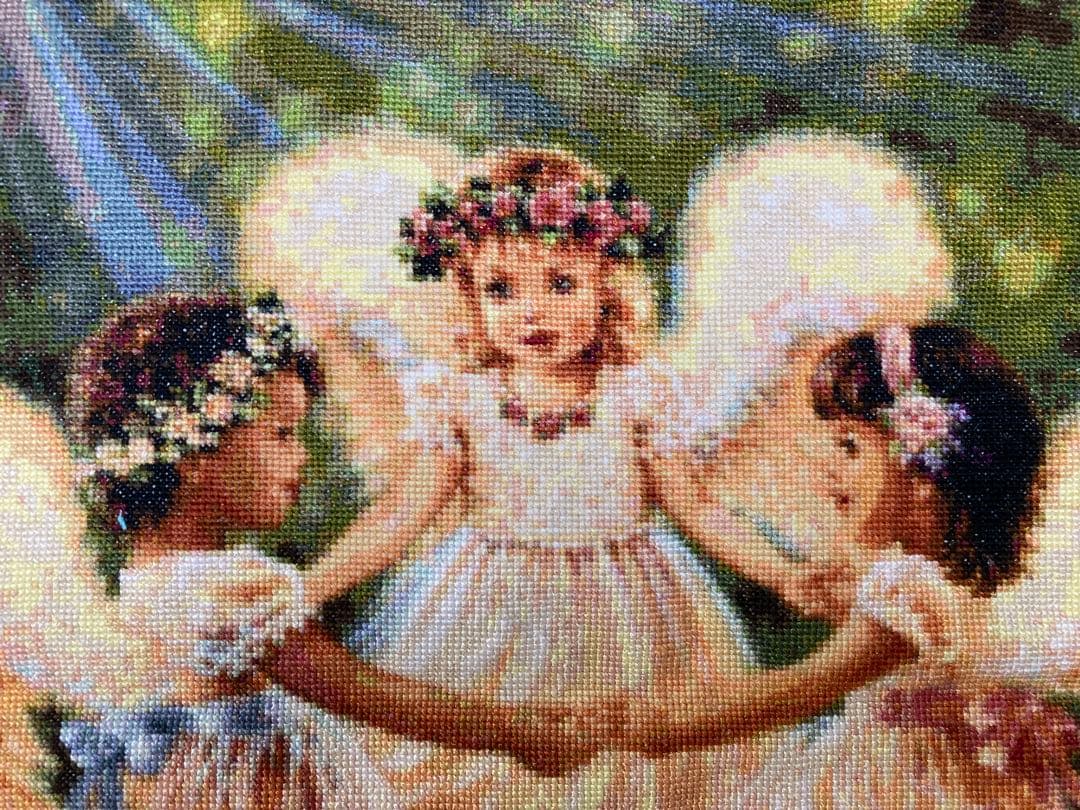 クロスステッチ完成品Together in my Fathers garden