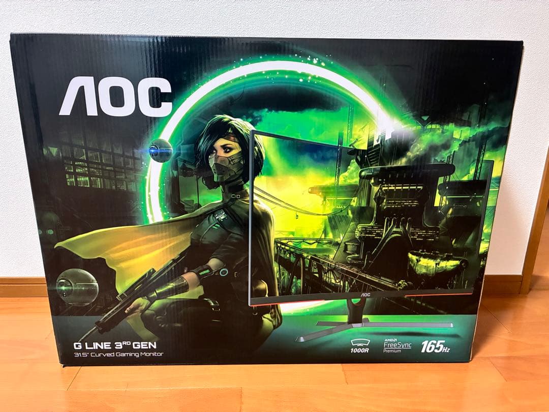 AOC C32G3E 32インチ湾曲モニター 本体