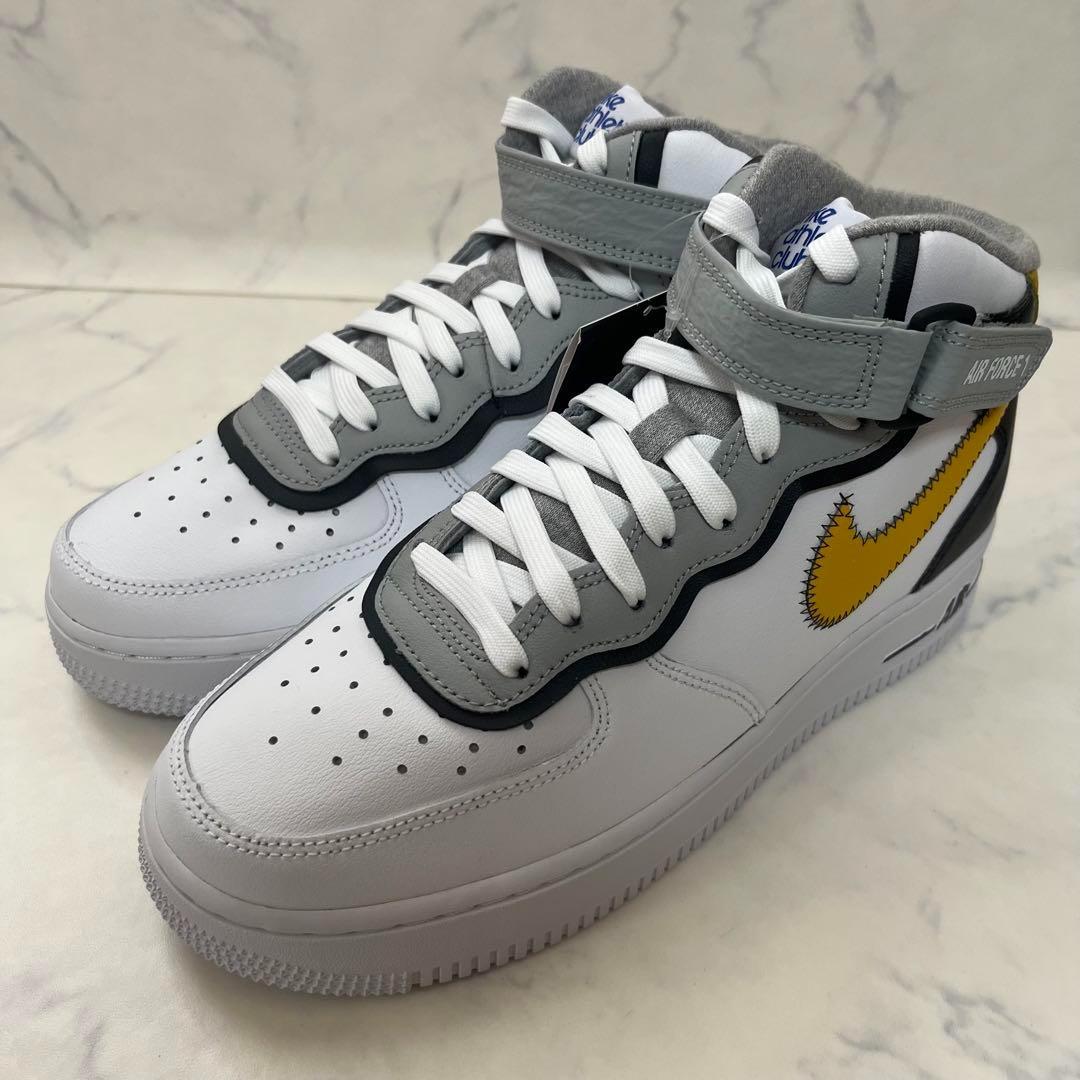 ナイキ エアフォース1 ミッド ホワイト ダーク サルファー アスレチック