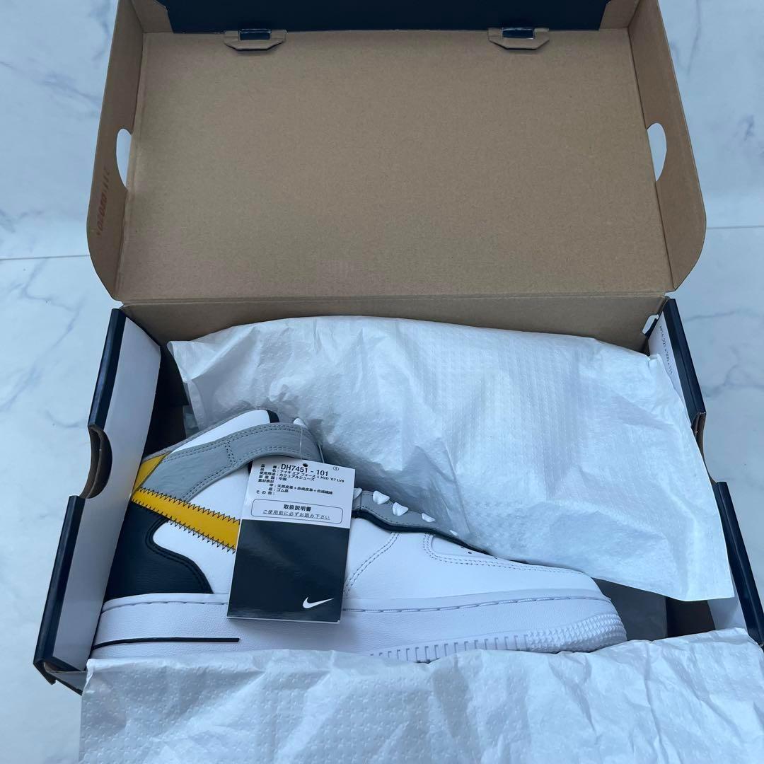 ナイキ エアフォース1 ミッド ホワイト ダーク サルファー アスレチック