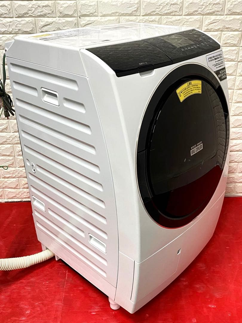 日立 ドラム　ビッグドラム 左開き ホワイト BD-SG100EL