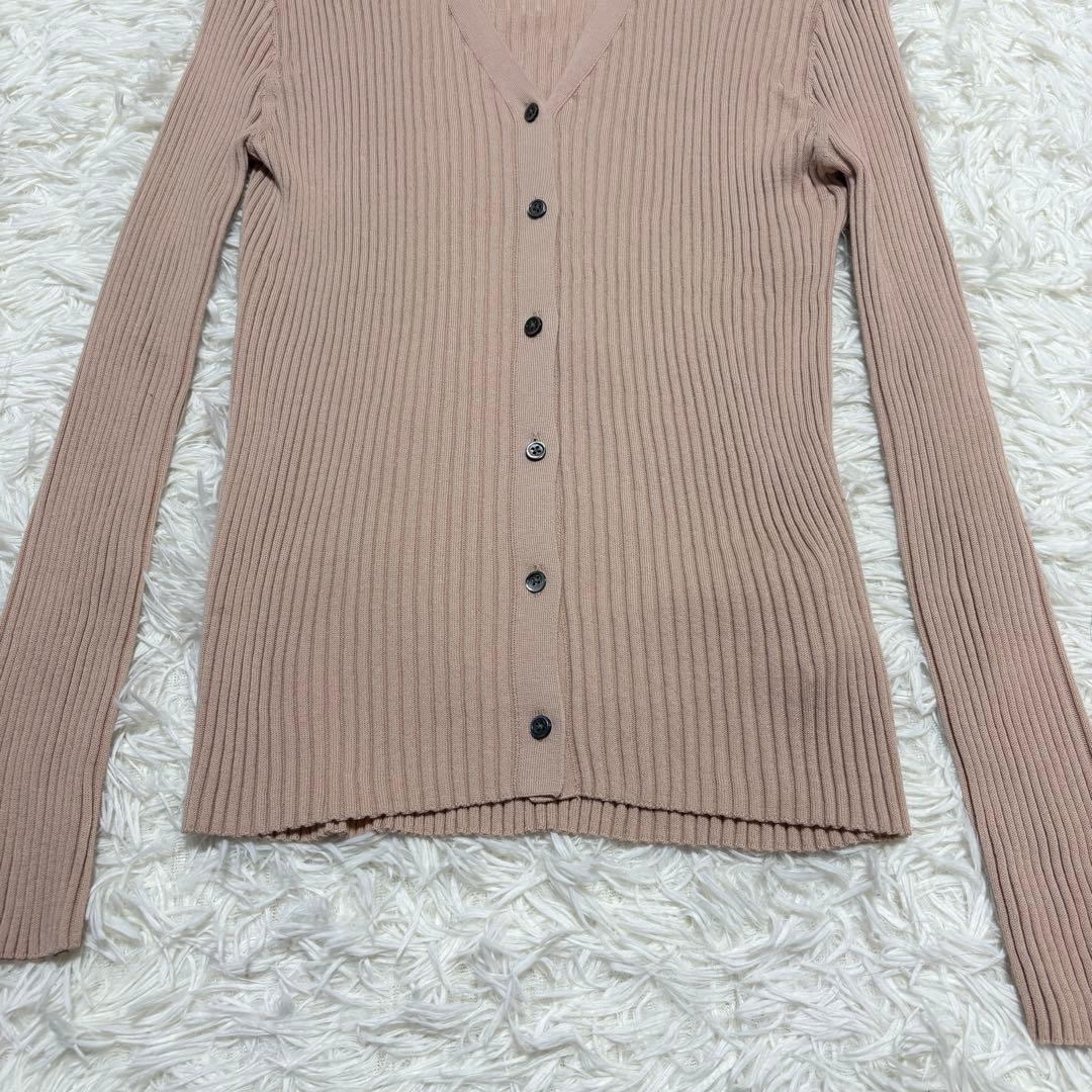 【極美品】イエナ 2025SS イタリア糸RIBVネックカーディガン 洗濯可能
