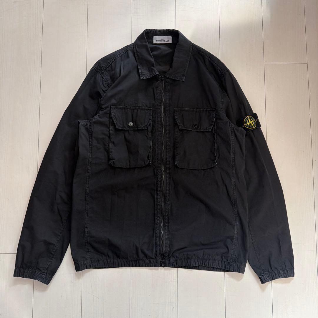 早い者勝ち！Stone  L ブラックガーメントダイシャツジャケット