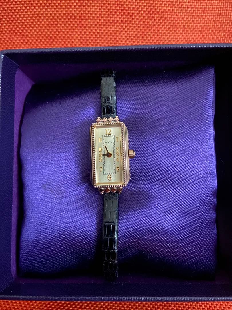 agete レディース 時計 ゴールド ブラック