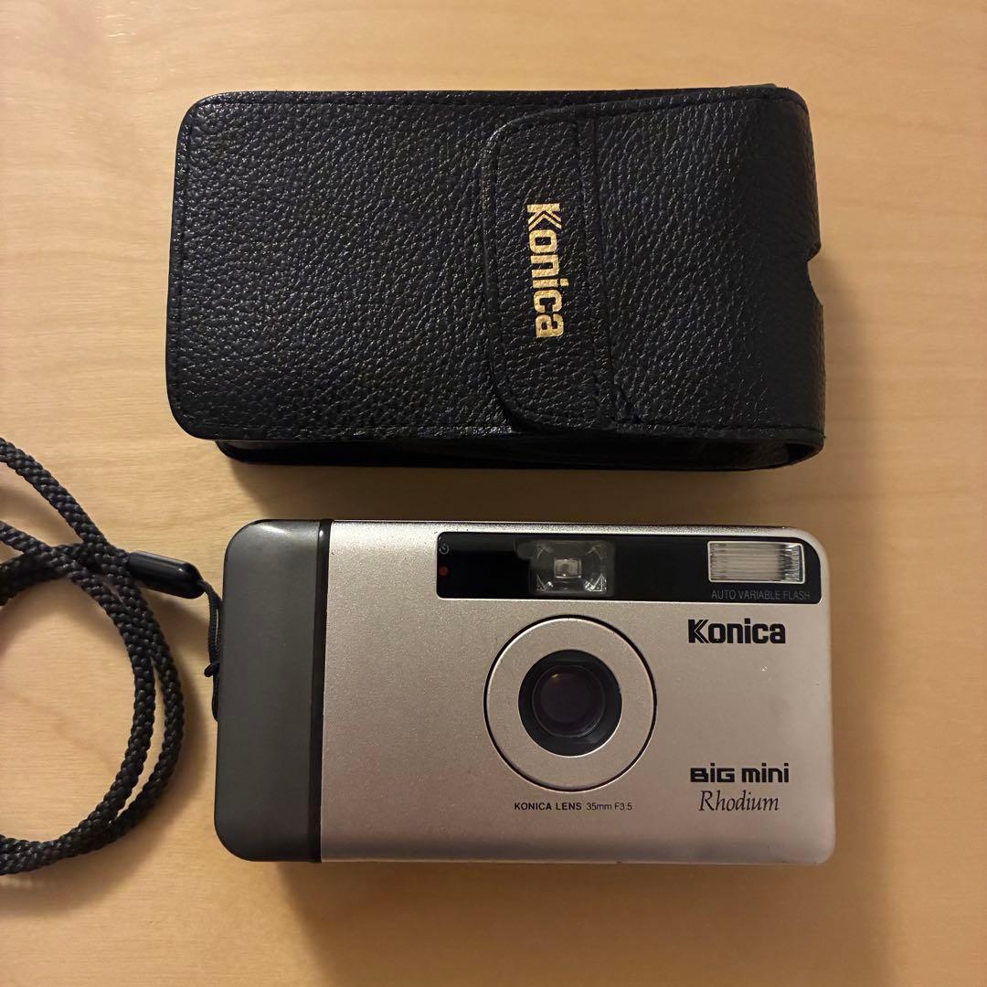 【完動品 美品】Konica BiG mini Rhodium 純正ケース