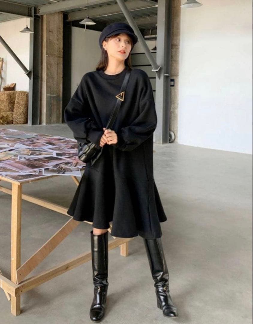 バースデーバッシュ ロマンティックスウェットワンピース　ブラック　【新品】