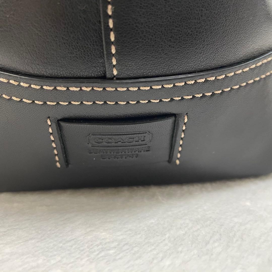 美品　コーチ　トートバッグ　本革　大容量　ポーチ付き