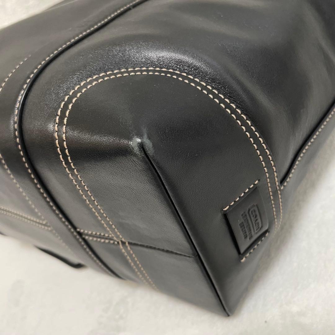 美品　コーチ　トートバッグ　本革　大容量　ポーチ付き