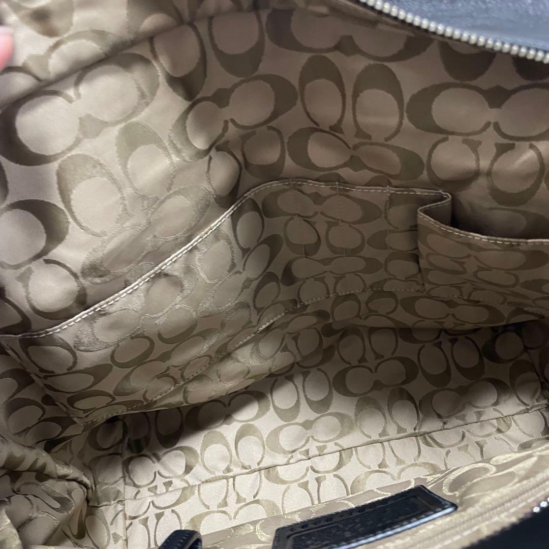 美品　コーチ　トートバッグ　本革　大容量　ポーチ付き