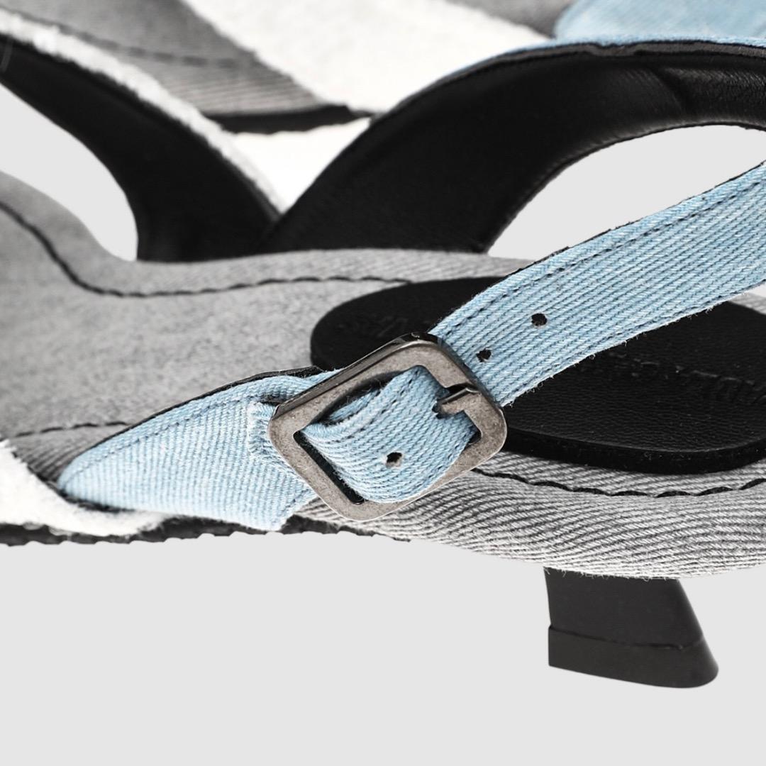 新品 Paula Canovas del Vas ヒールサンダル グレー 37