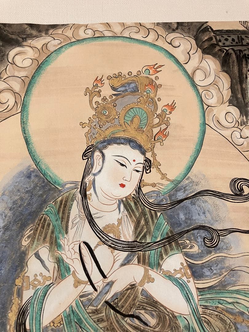 中国　敦煌莫高窟　壁画模写　模写（　薫峰画伯　）額縁なし