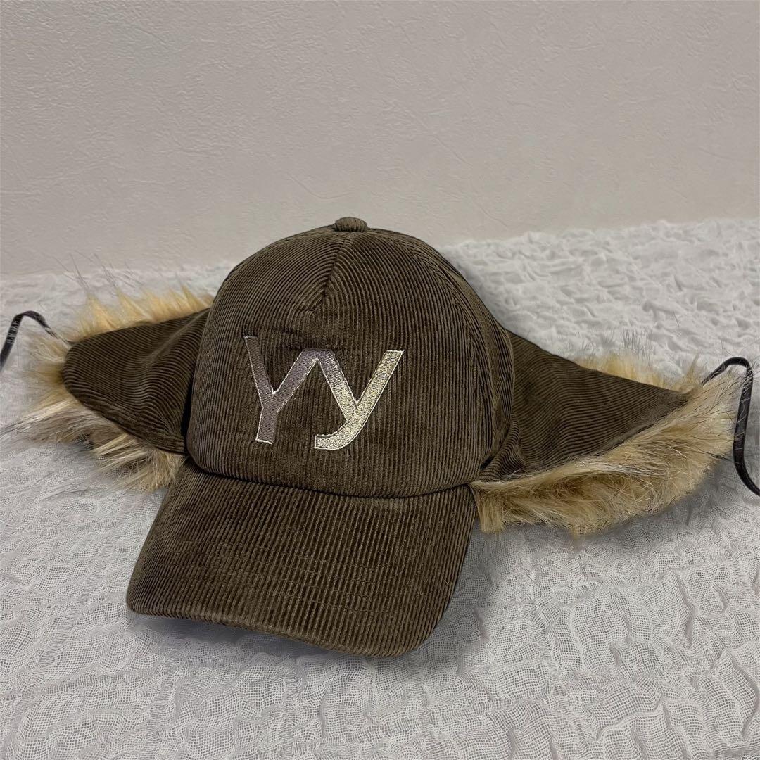 【新品未使用】open Yy ファーキャップ ブラウン