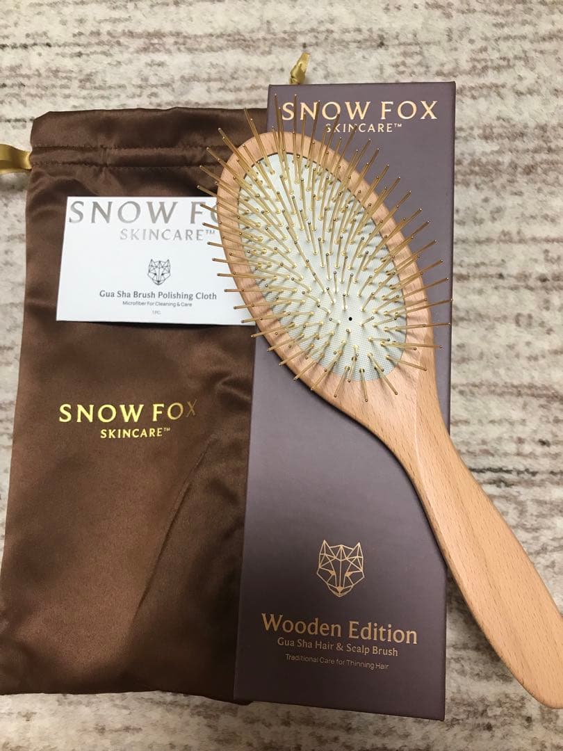  Fox Skincare プレミアム FOXカッサ ウッド ヘアブラシ