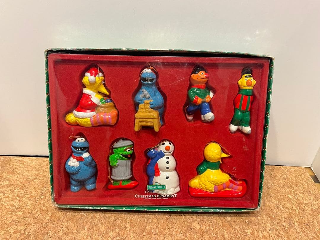セサミストリート クリスマスオーナメント 陶器