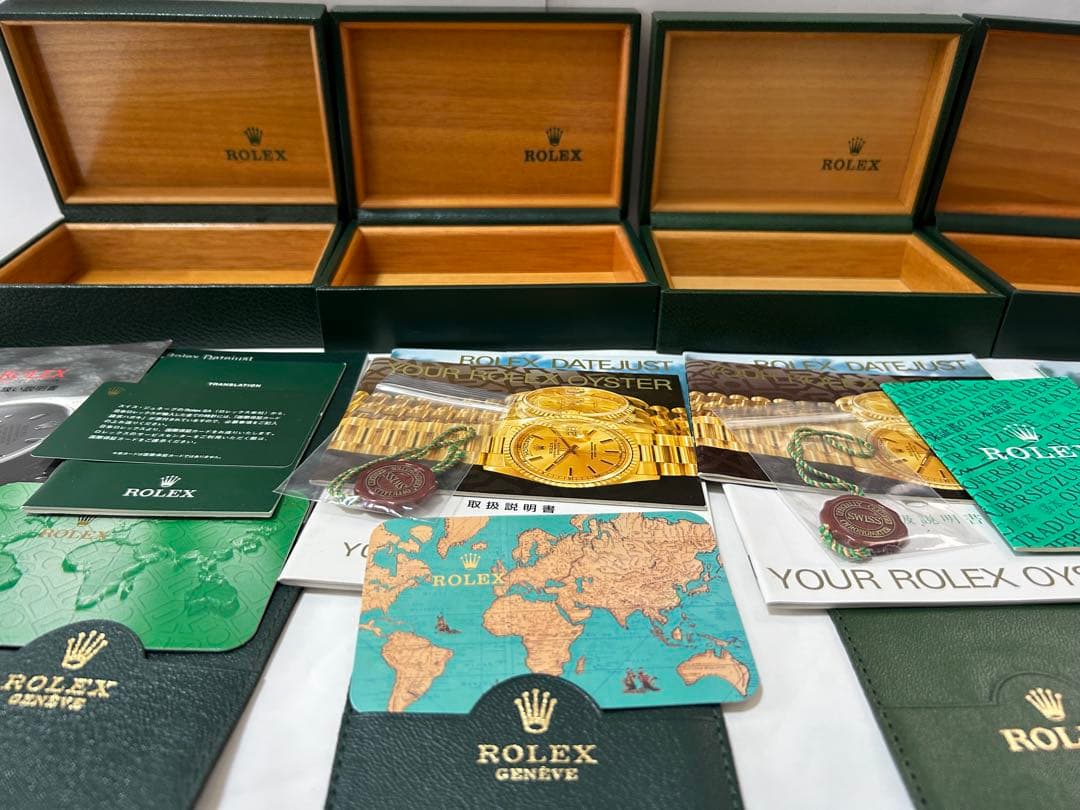 ロレックス純正デイトジャスト　BOX5箱　付属品計27点【ジャンク品・オマケ付】