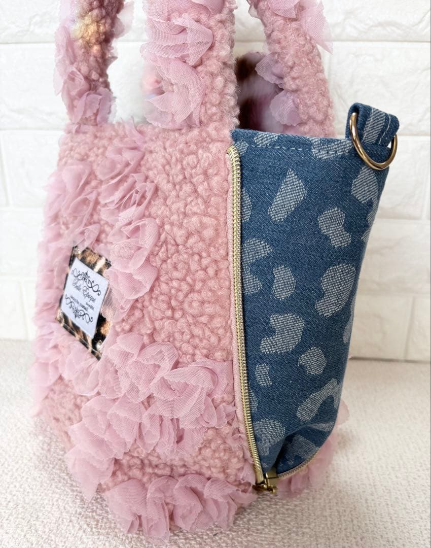 こ*り様 コヤンイサムチョン　サイドファスナーバッグ　ピンクボア　ルミちゃん　ヒ