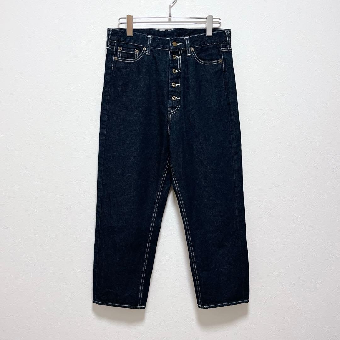 【BRILL ブリル】ボタンフライデニムパンツ/美品/育てるデニム/インディゴ