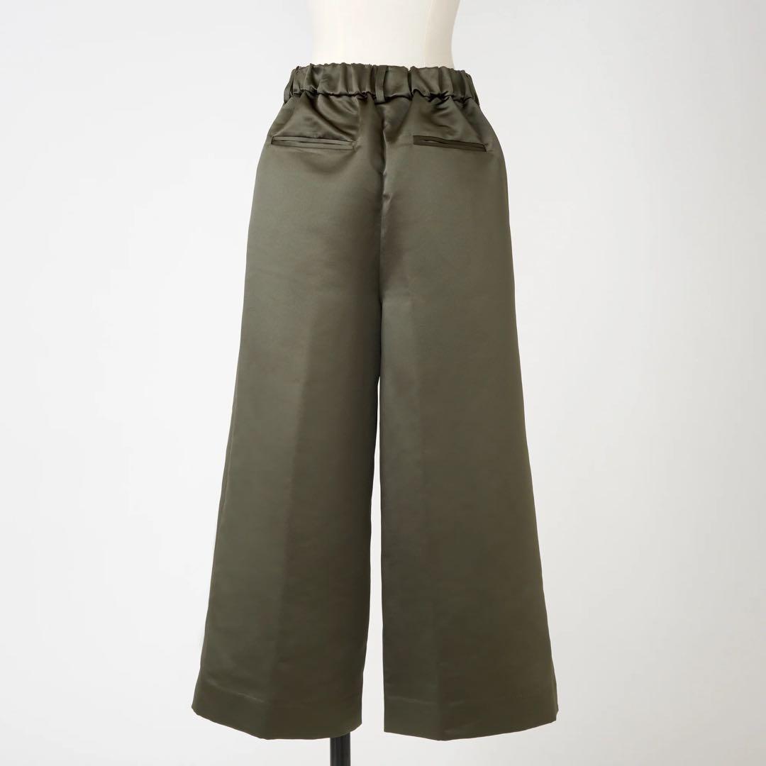 heveヘイブ　オリーブグリーン ガウチョパンツ タック入り