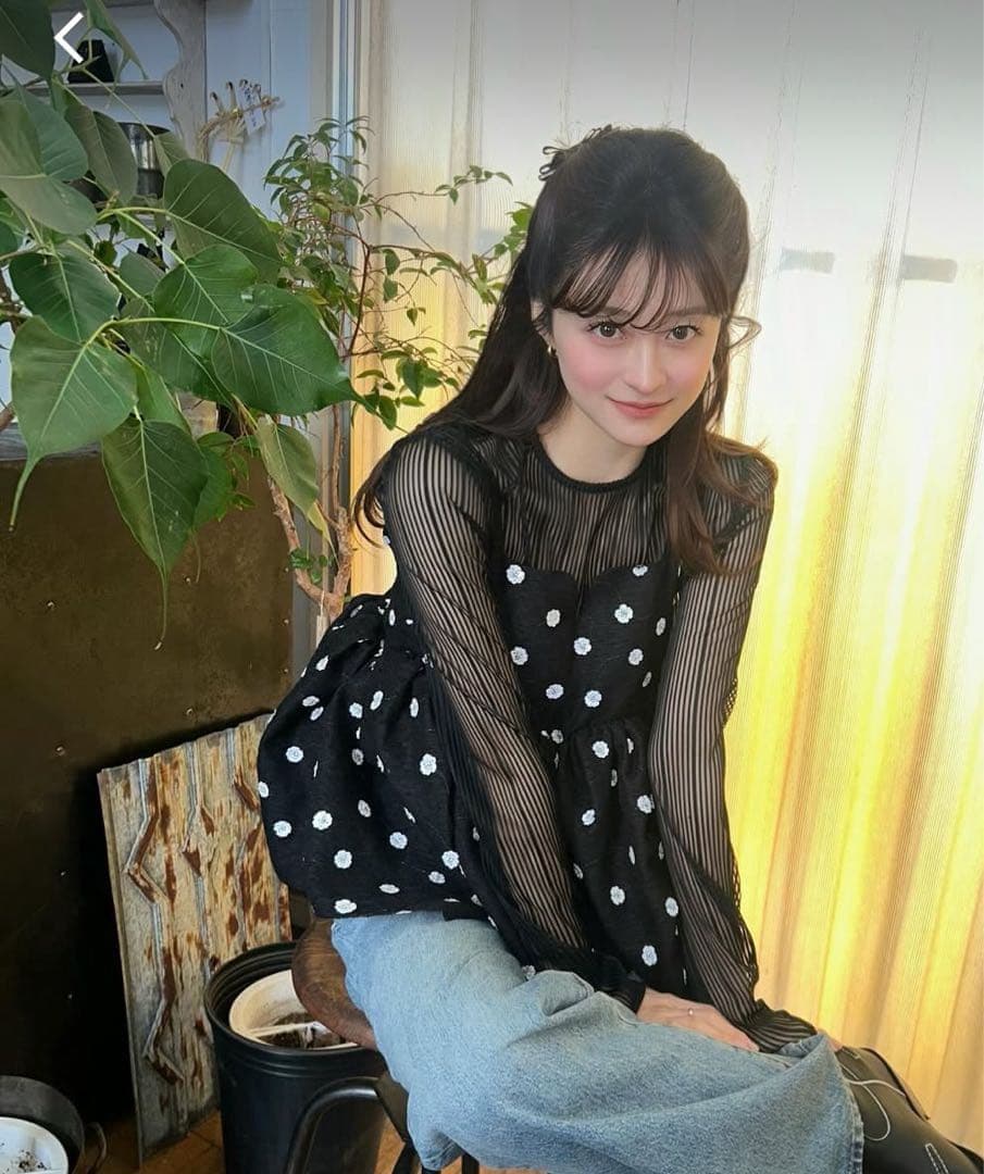 bibiy AVELINE RIBBON TOP 新品タグ付き