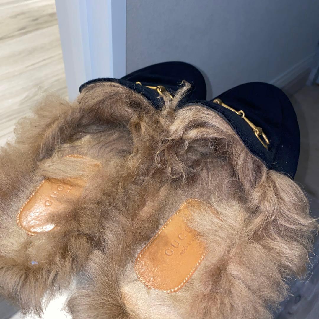 m*n様 gucci ファーサンダル