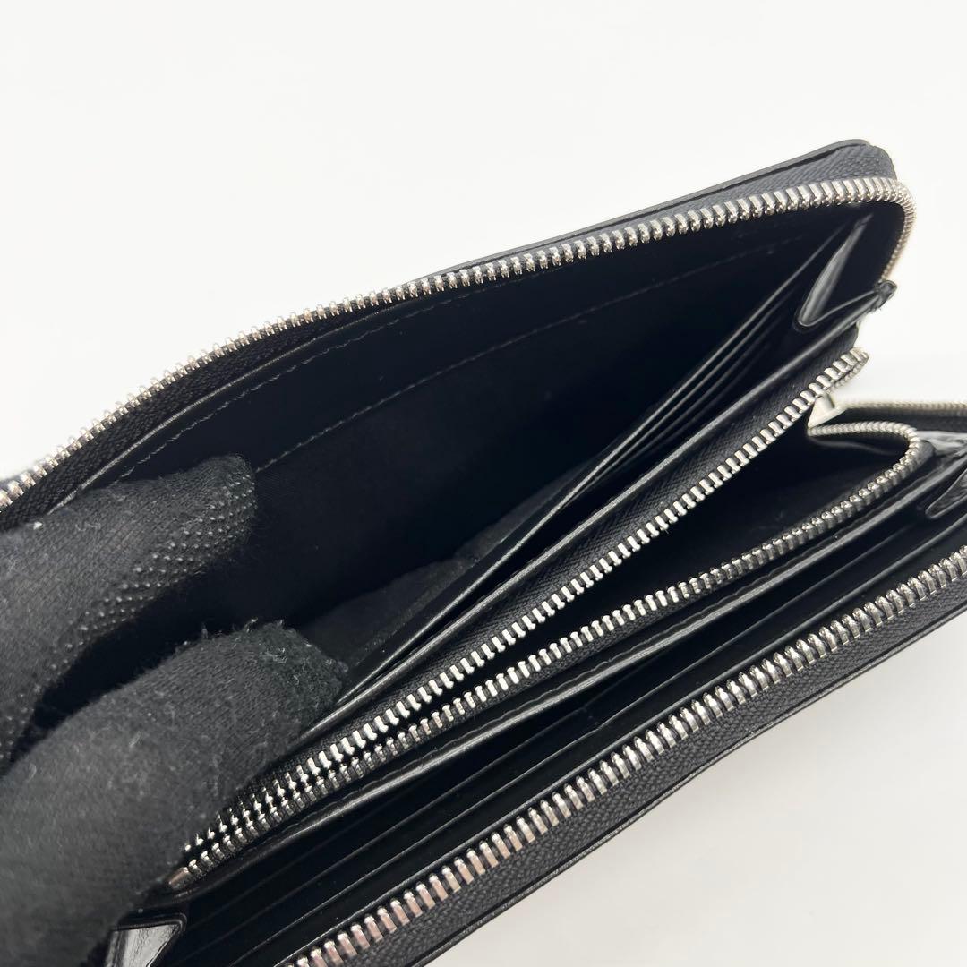 極美品✨DIESEL　長財布　Dロゴ　HOLI-D　レザー　ブラック　現行