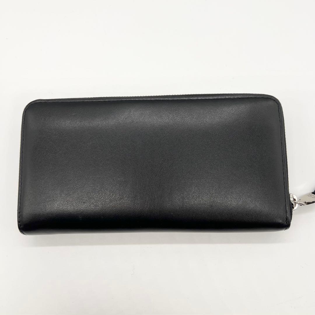 極美品✨DIESEL　長財布　Dロゴ　HOLI-D　レザー　ブラック　現行