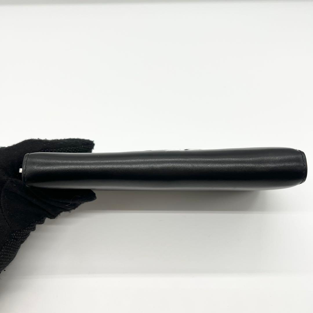 極美品✨DIESEL　長財布　Dロゴ　HOLI-D　レザー　ブラック　現行