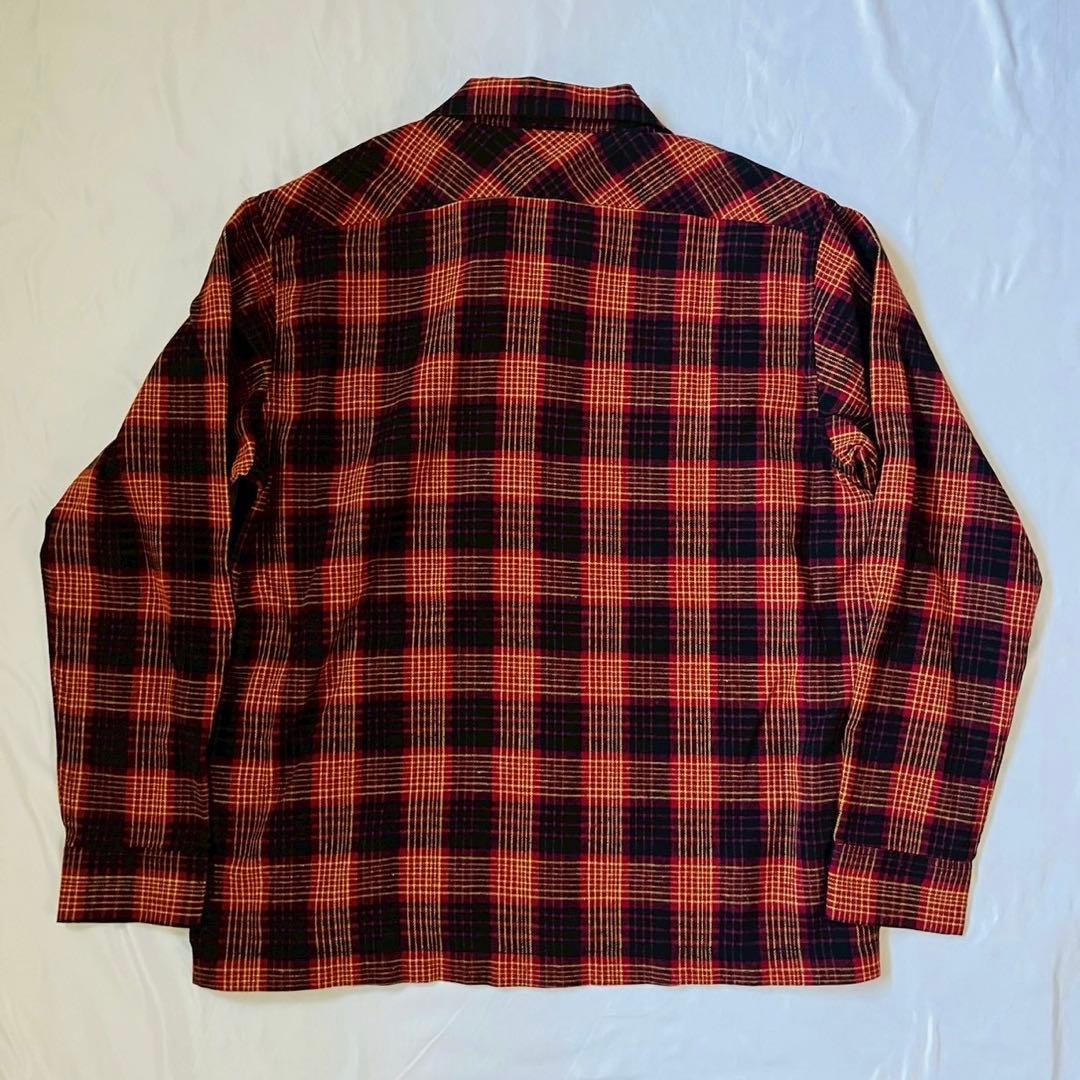 【未使用品】SCHOTT BROS ショット オープンカラー ネルシャツ L