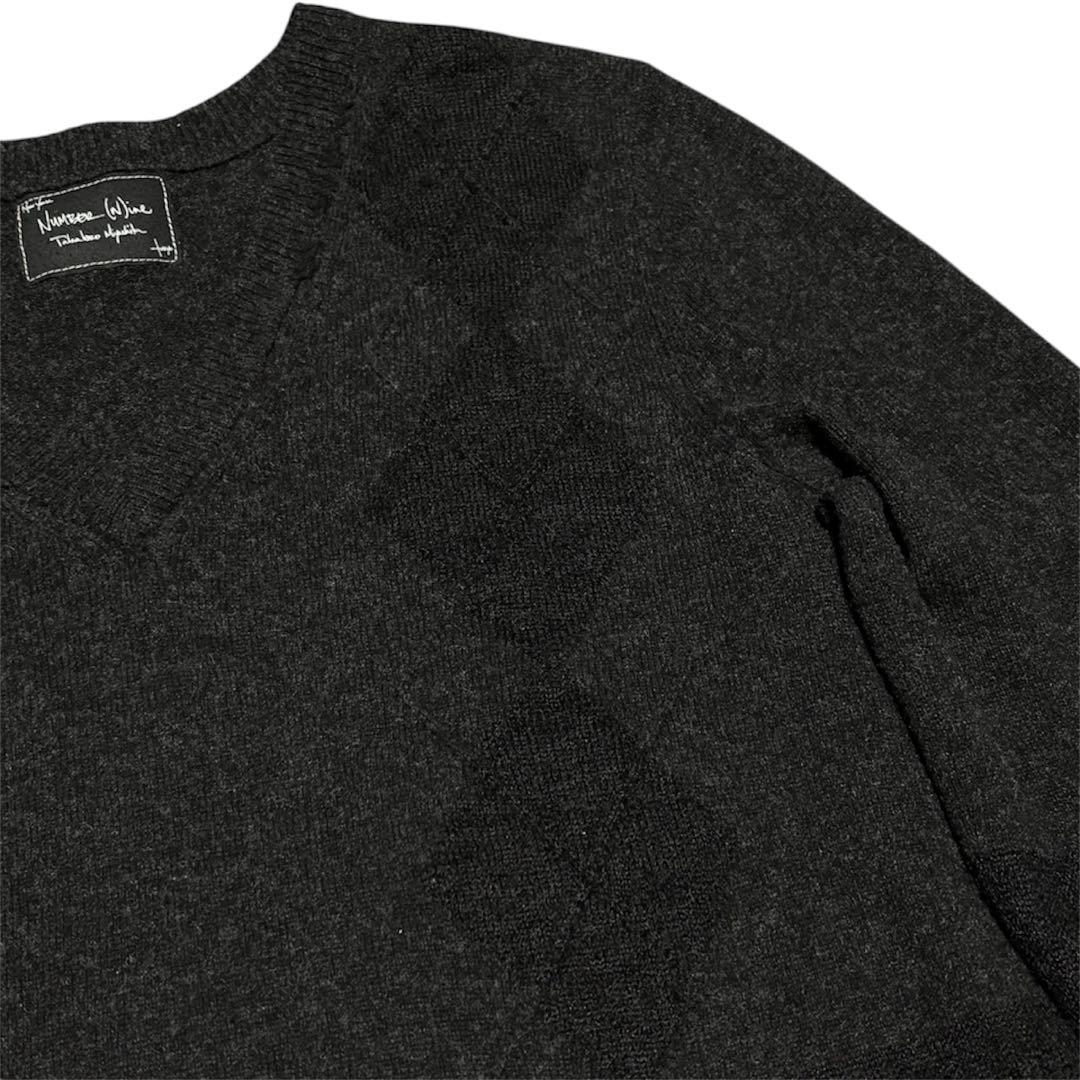 NUMBER(N)INE 06AW NOIR期 グランジ アーガイル ニット