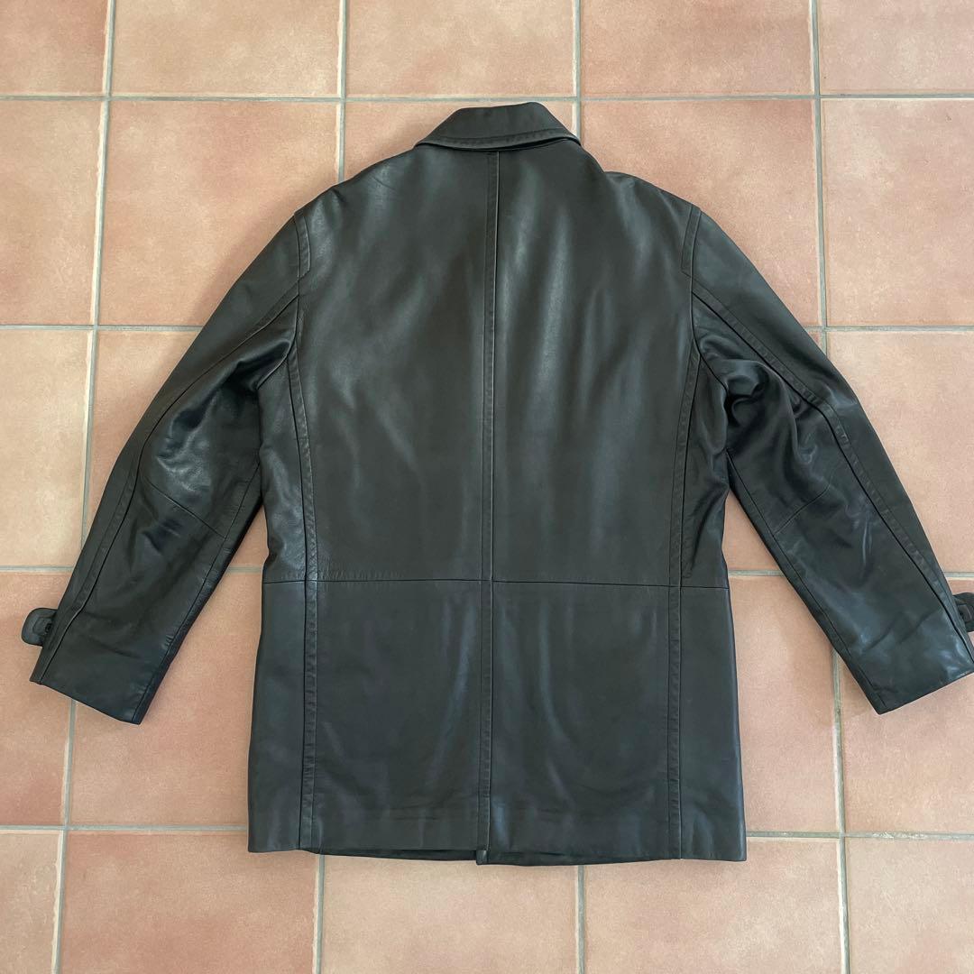 【超美品】HUGO BOSS ヒューゴボス 最高級 ラムレザー　ハーフコート