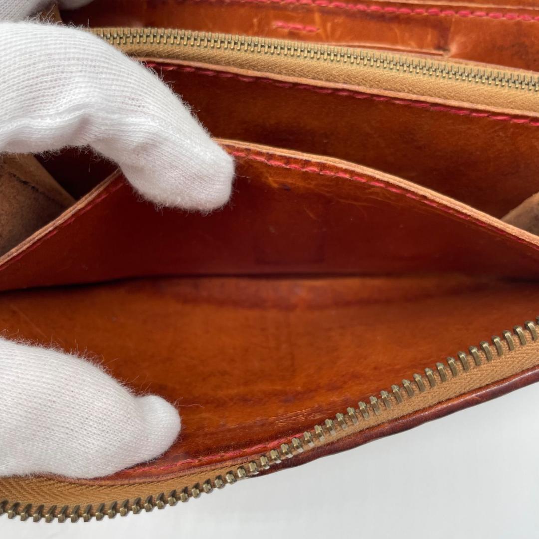 廃盤✨HENRY CUIR メッシュ 長財布 ラウンドファスナー ジップ レザー