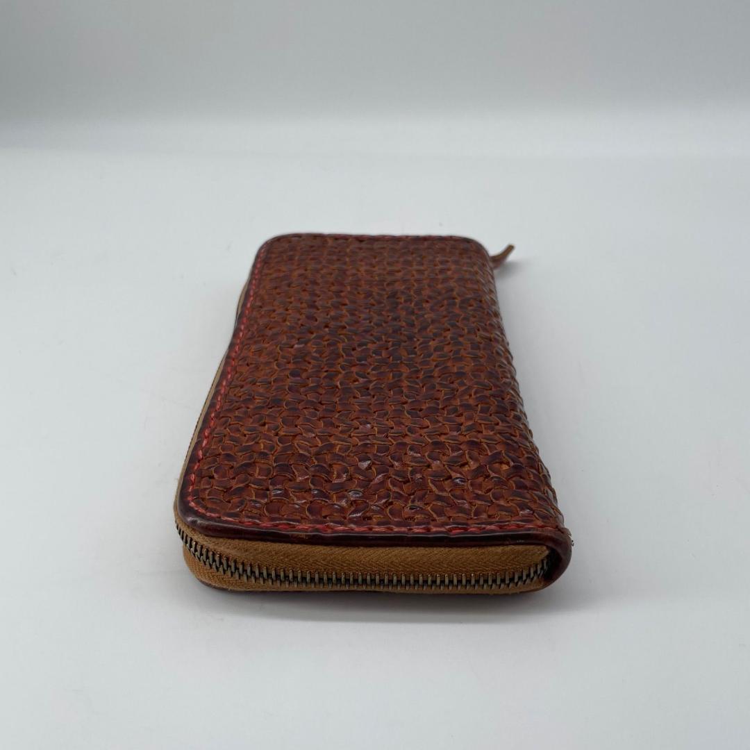 廃盤✨HENRY CUIR メッシュ 長財布 ラウンドファスナー ジップ レザー