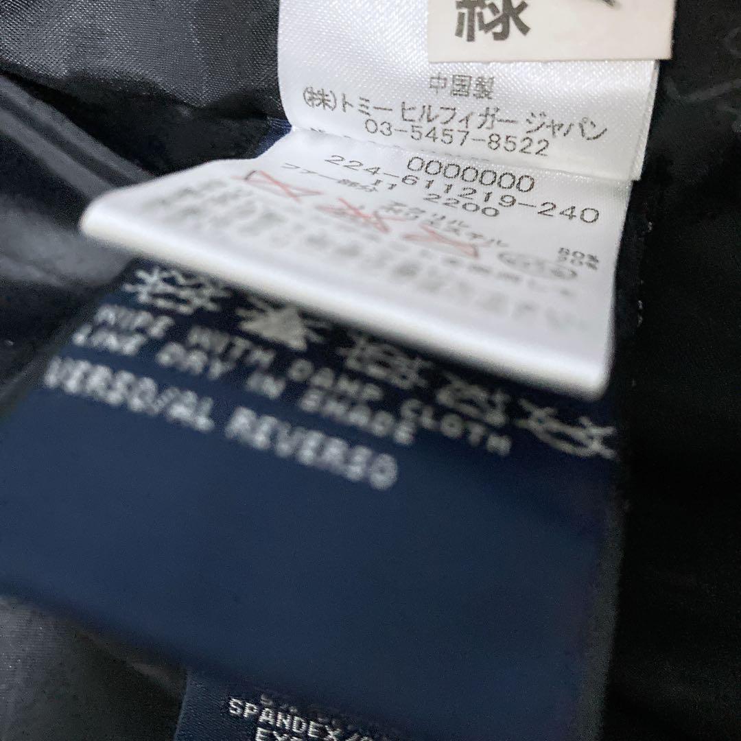 トミーガール y2k フェイクレザージャケット 中綿 光沢 3way 黒 S