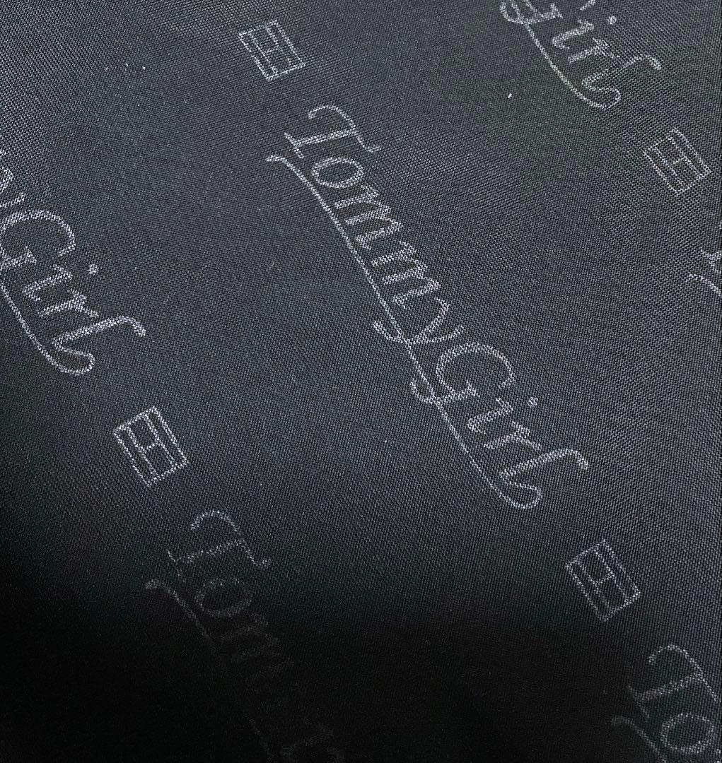 トミーガール y2k フェイクレザージャケット 中綿 光沢 3way 黒 S