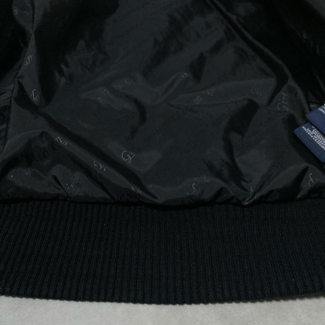 トミーガール y2k フェイクレザージャケット 中綿 光沢 3way 黒 S