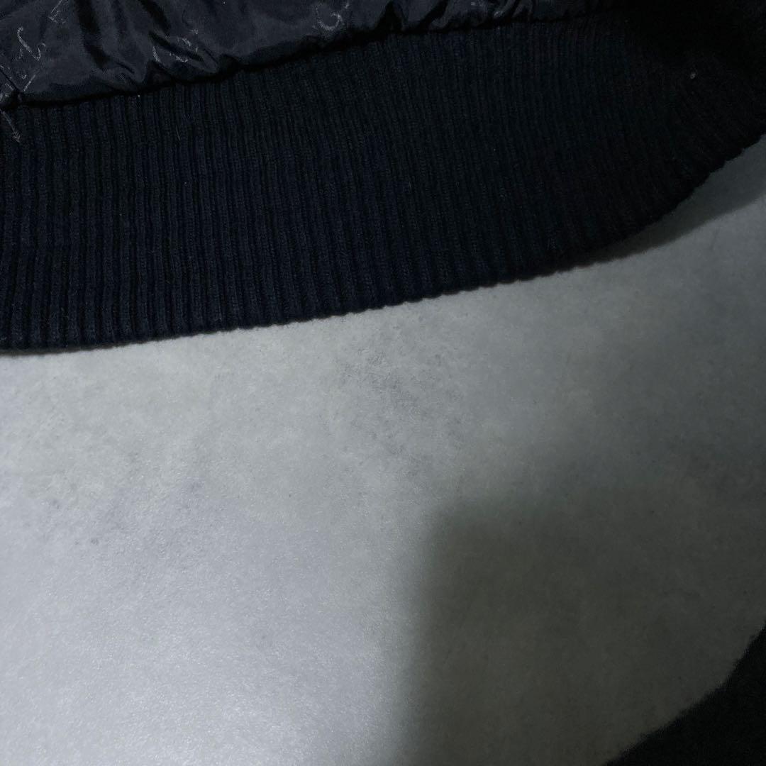 トミーガール y2k フェイクレザージャケット 中綿 光沢 3way 黒 S