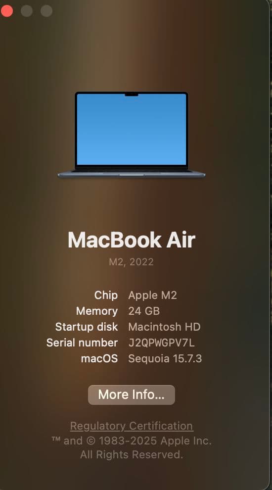 Macbook Air M2 13 24GB 1TB ミッドナイト US配列