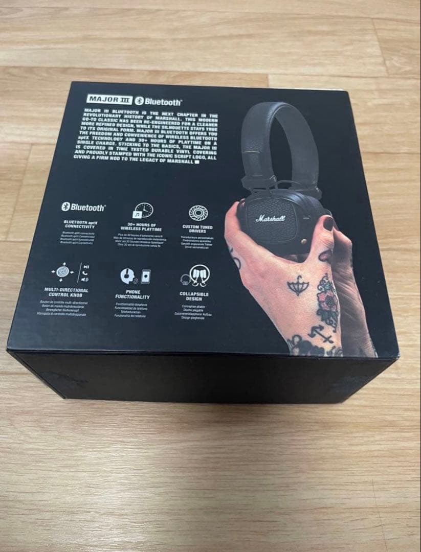 Marshall bluetooth対応　ヘッドフォン　ブラック