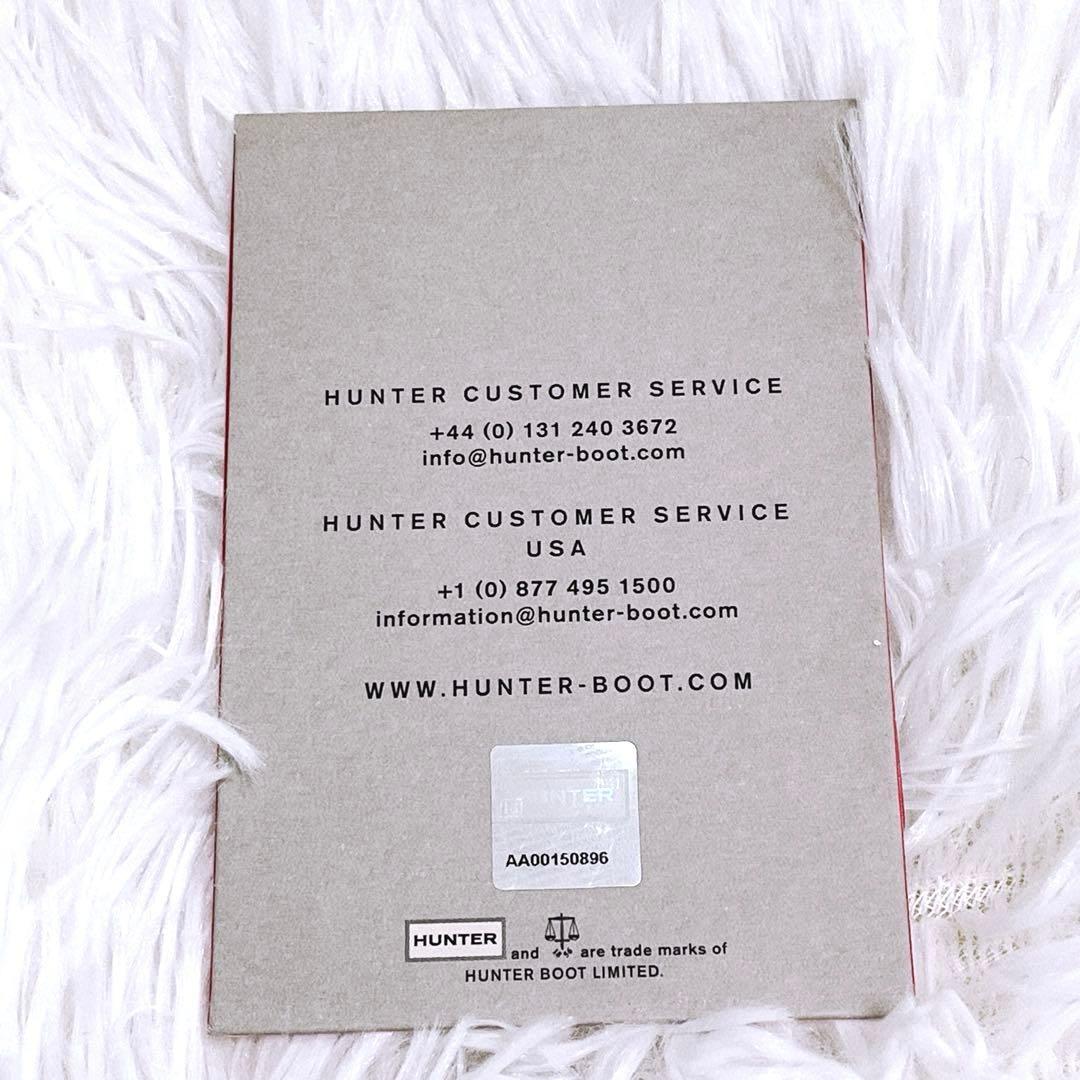 《美品》HUNTER レインブーツ トール グロス サイドベルト 24cm 黒