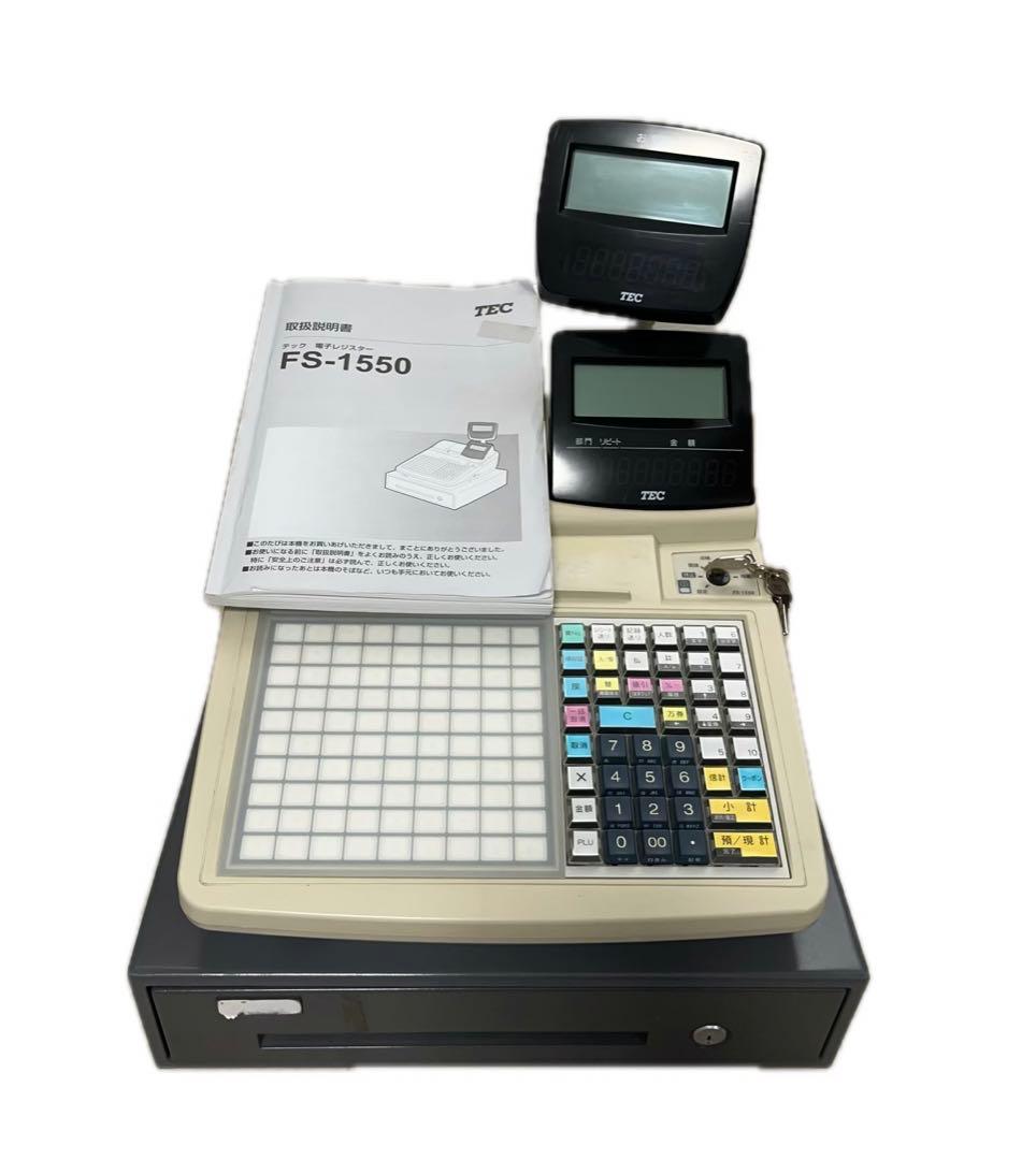 【動作OＫ】TEC 電子レジスター F S-1550 東芝テック -331-