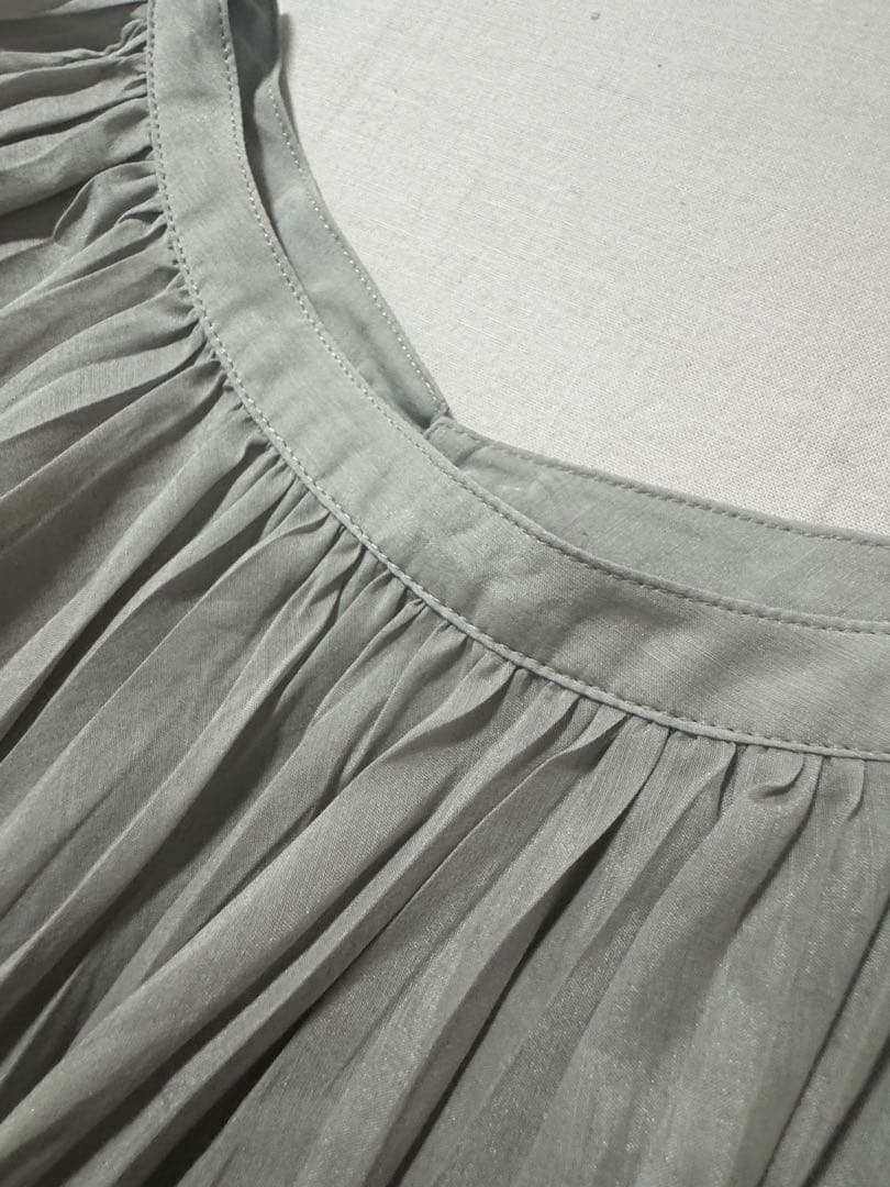 Whim Gazettコットンシルクテシボリブラウス