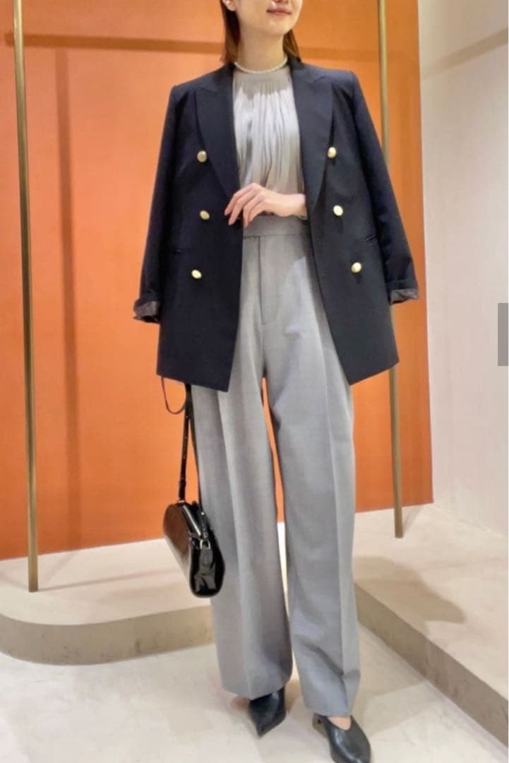 Whim Gazettコットンシルクテシボリブラウス