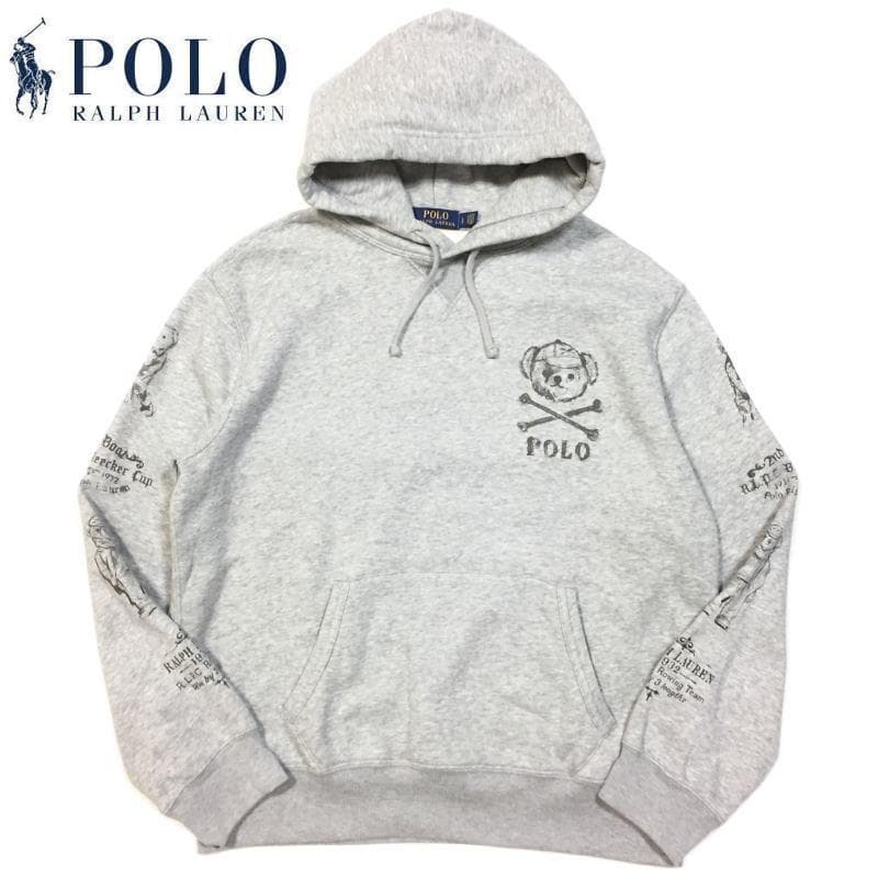 美品 希少 Ｌ スケッチ ポロベア スウェット パーカー ポロ ラルフローレン