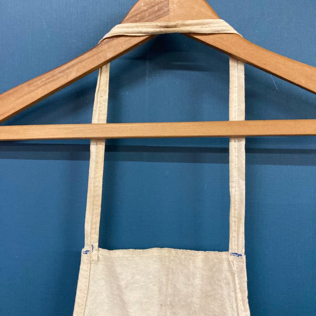 US仕入れ ビンテージエプロン キャンバス 染み込み アメリカアドバタイジング赤