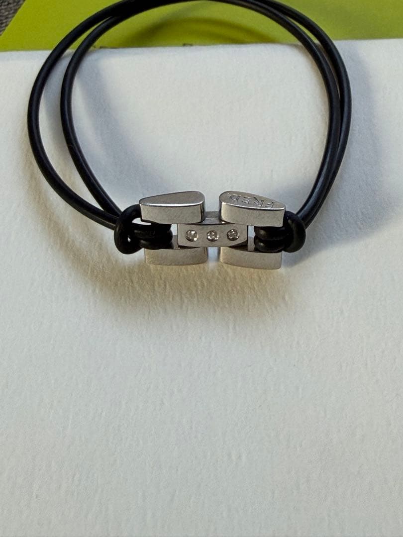 超美品 フレッド FRED ラバーブレスレット3Pダイヤモンド　ラバー交換済み！