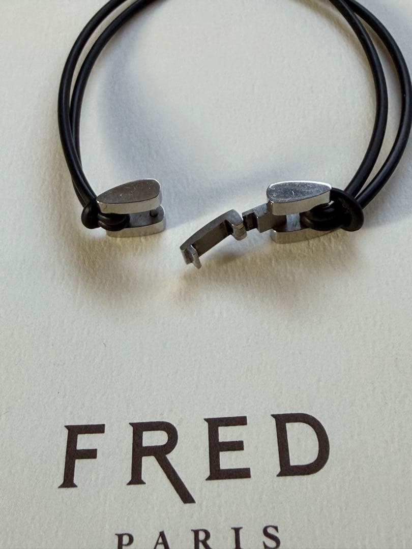 超美品 フレッド FRED ラバーブレスレット3Pダイヤモンド　ラバー交換済み！