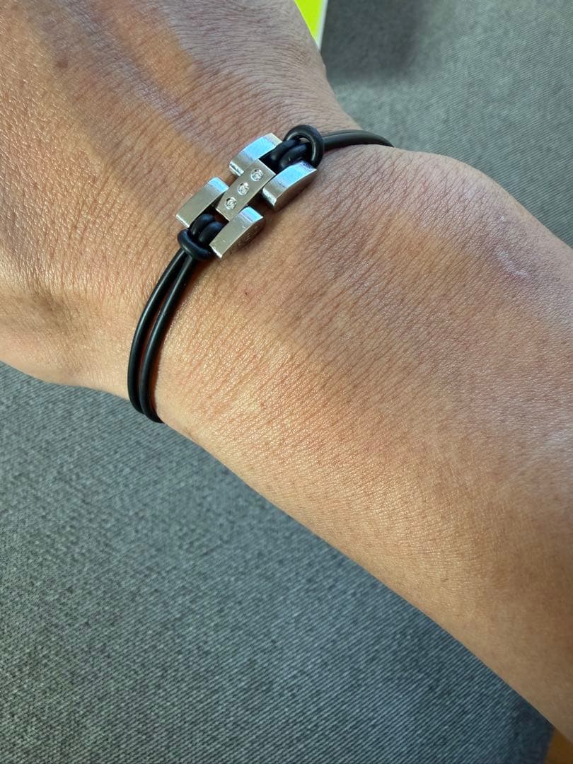 超美品 フレッド FRED ラバーブレスレット3Pダイヤモンド　ラバー交換済み！