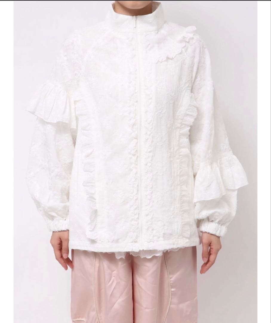 試着のみ　merry jenny flower frill laceブルゾン