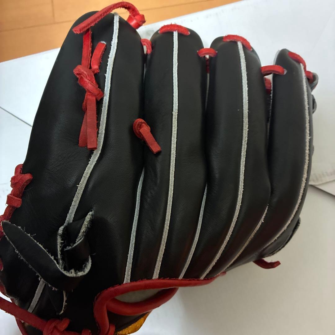 軟式用ミズノプロ　ライリー型 サイズ11黒/赤